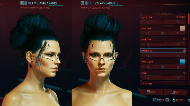 Hair Swap 01-08 для Cyberpunk 2077
