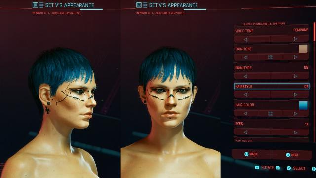 Hair Swap 01-08 for Cyberpunk 2077