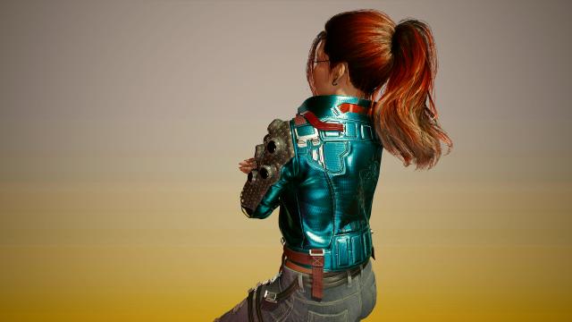 Claire's Ponytail for Cyberpunk 2077