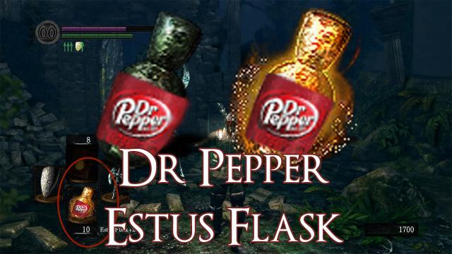 Dr Pepper Estus flask