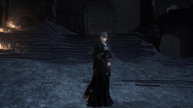 Черное платье хранительницы огня / Recoloured Firekeeper - Black для Dark Souls 3