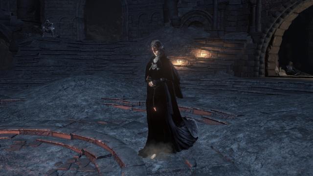 Черное платье хранительницы огня / Recoloured Firekeeper - Black для Dark Souls 3