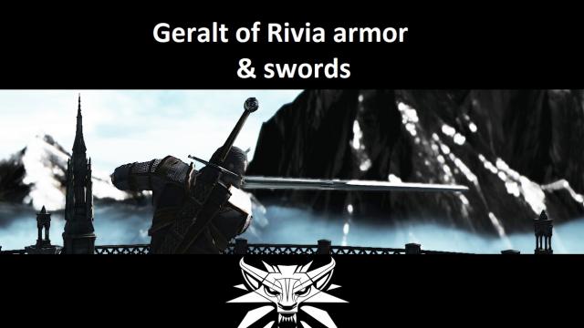 Geralt of Rivia armor and swords
