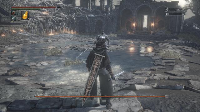 Bloodborne HUD and menus for Dark Souls 3