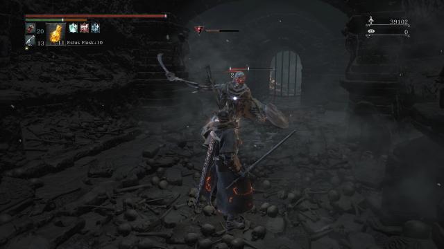 Bloodborne HUD and menus for Dark Souls 3