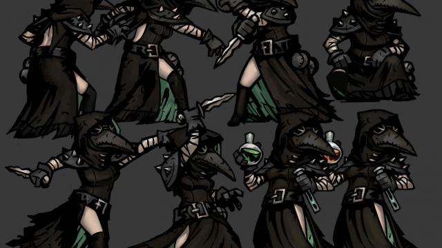 Backless and Bloody Plague Doctor for Darkest Dungeon