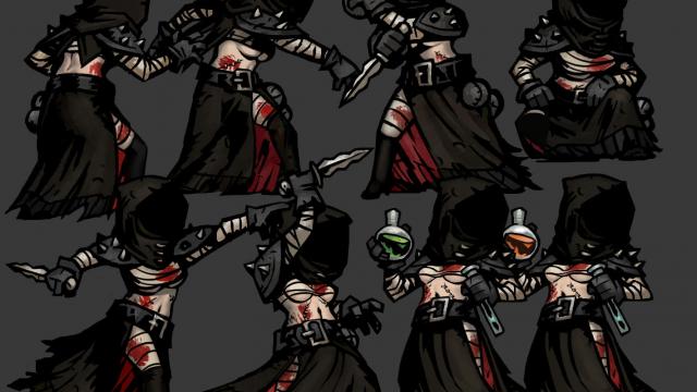 Backless and Bloody Plague Doctor for Darkest Dungeon