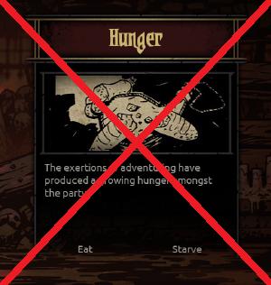 Больше никакого голодания / No More Hallway Hunger для Darkest Dungeon