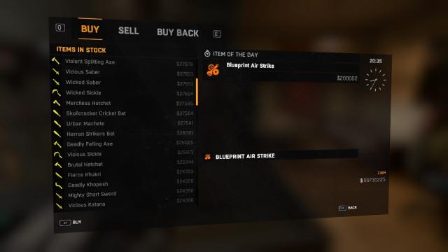 All Items in Shop for Dying Light