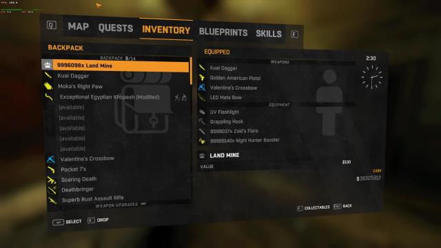 Small dev menu для Dying Light