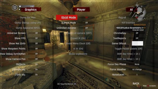 Small dev menu для Dying Light