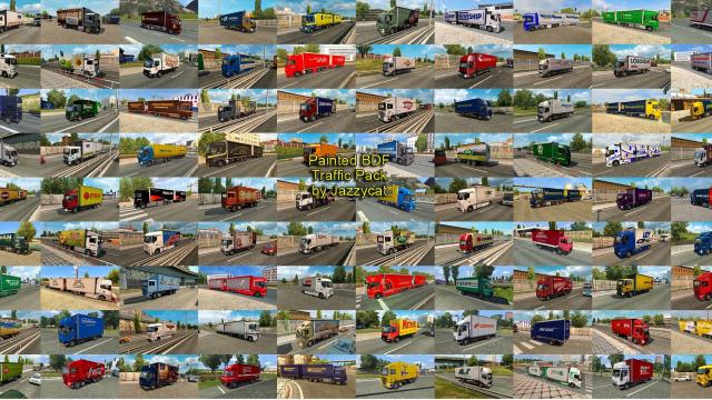 Painted BDF Traffic Pack for Euro Truck Simulator 2