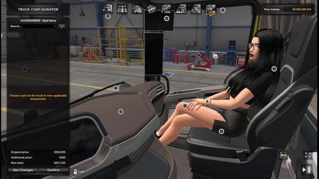 Girls Passenger for Euro Truck Simulator 2