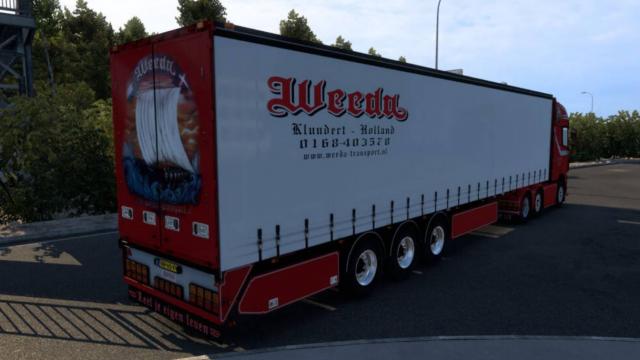 Curtain trailer Weeda для Euro Truck Simulator 2