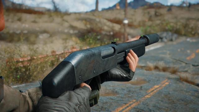 Police Shotgun (Remington 870) - Commonwealth Weaponry Expansion для Fallout 4