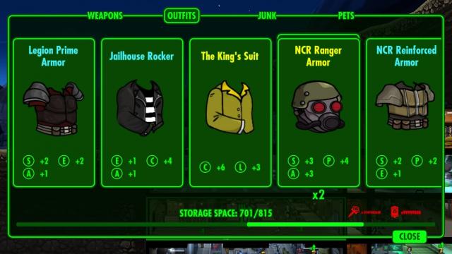 New Vegas Costume Pack for Fallout Shelter