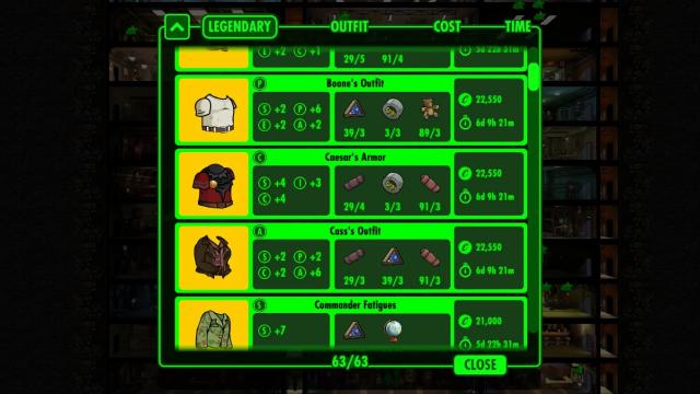 New Vegas Costume Pack for Fallout Shelter