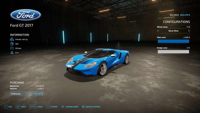 Ford GT Supercar for Farming Simulator 22