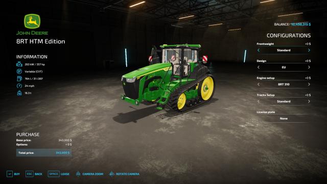 John Deere 8R Pack для Farming Simulator 22