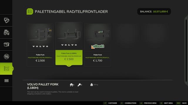 Pallet fork with tension straps для Farming Simulator 25