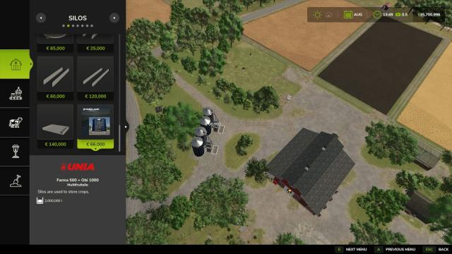 Silo multifruits Unia Farma 500 для Farming Simulator 25