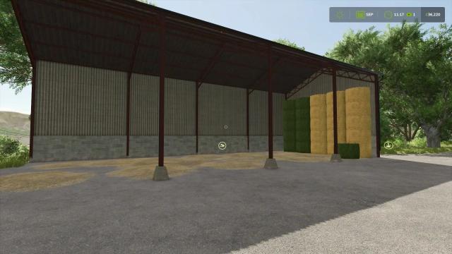 Bale and pallet sheds for Farming Simulator 25