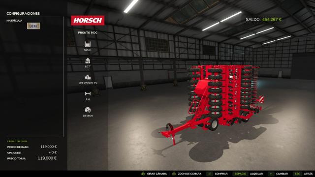 Horsch Pronto 9 DC для Farming Simulator 25