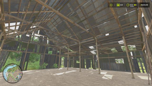 Old Barn and ruin for Farming Simulator 25