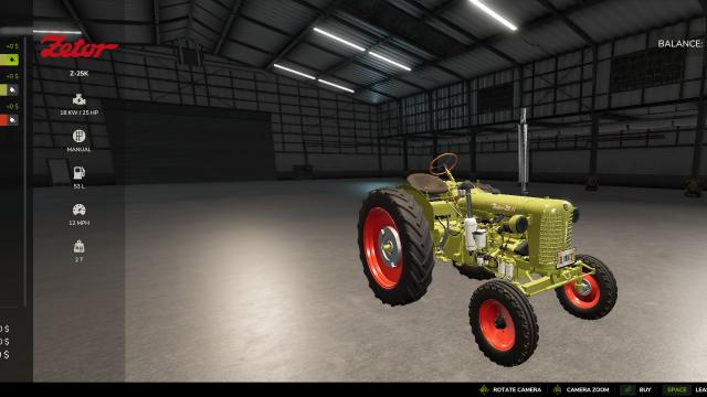 Zetor 25K для Farming Simulator 25