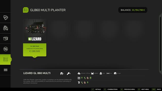 GL860 Multi-seed для Farming Simulator 25