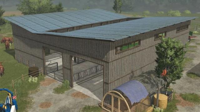 Barn with pasture for Farming Simulator 25
