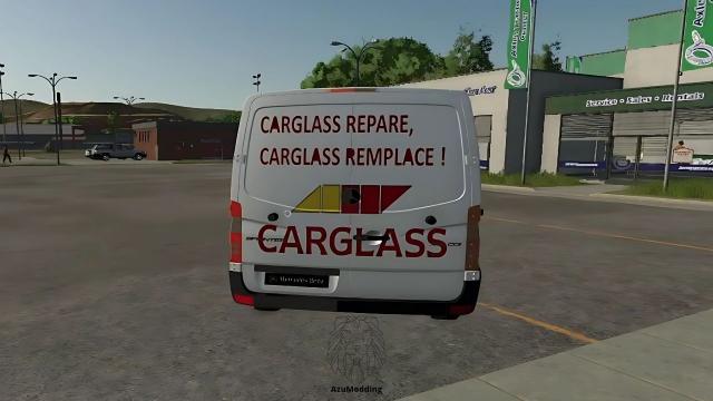 Mercedes Sprinter CARGLASS для Farming Simulator 25