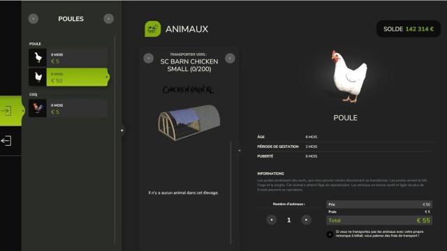 Chicken enclosure 200 places for Farming Simulator 25