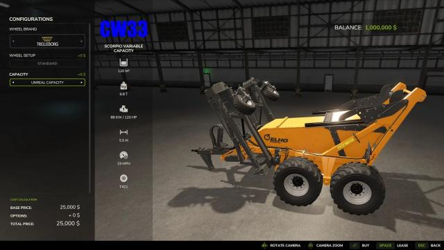 EHLO Scorpio 550 120.000L for Farming Simulator 25