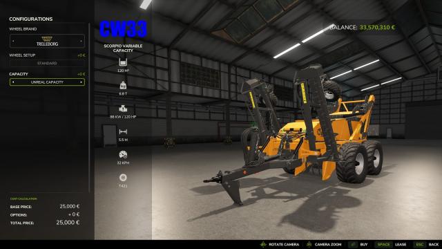 EHLO Scorpio 550 120.000L for Farming Simulator 25
