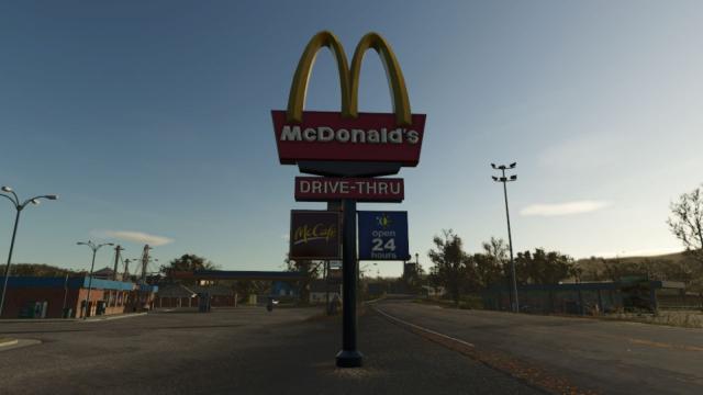 McDonald's Drive-Thru Sign для Farming Simulator 25