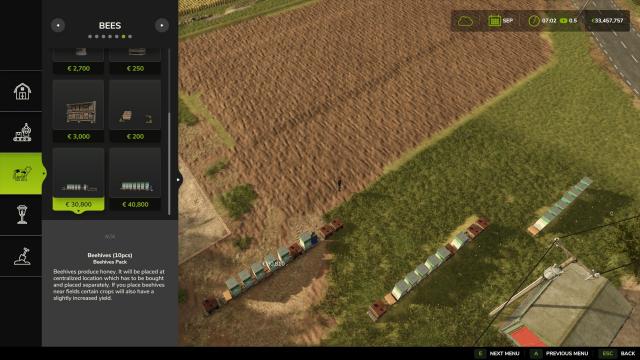 Beehives package for Farming Simulator 25