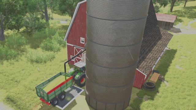 Elmcreek Farmbarn with Silo для Farming Simulator 25