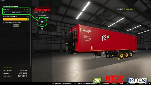 Sks 30 150 New Generation By BOB51160 for Farming Simulator 25