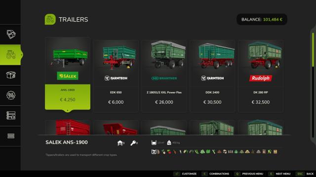 Store price sorting для Farming Simulator 25
