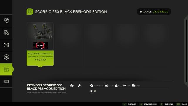 Scorpio 550+ Black (10.000L) for Farming Simulator 25