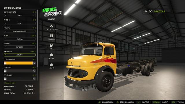Mercedes-Benz 1313 для Farming Simulator 25