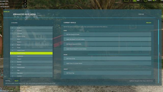 Enhanced Mod Menu для Farming Simulator 25