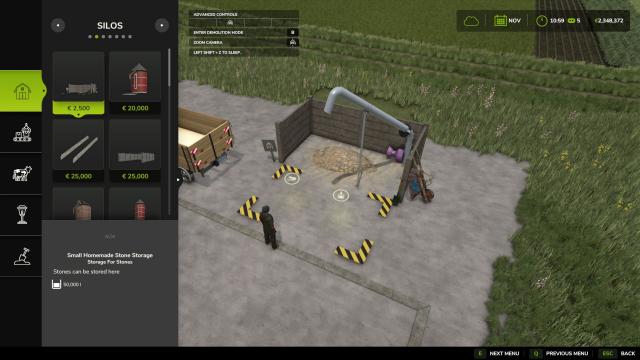 Small Handmade Stone Silo для Farming Simulator 25