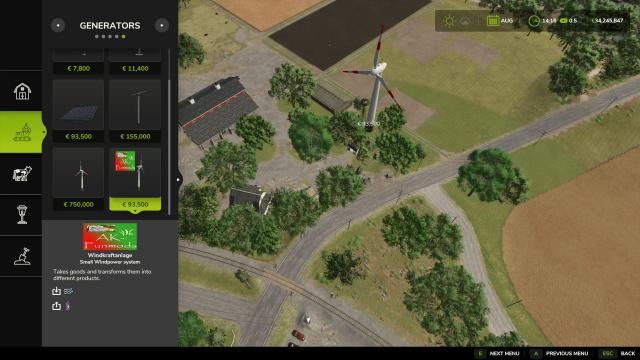 Small wind turbine for Farming Simulator 25