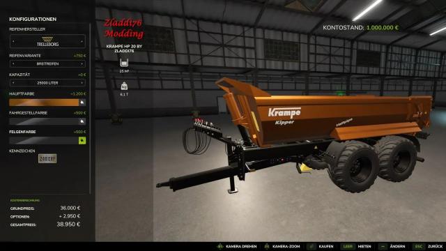Krampe Hp 20 (500.000L) for Farming Simulator 25