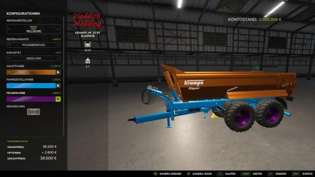Krampe Hp 20 (500.000L) for Farming Simulator 25