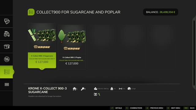X-Collect 900 (poplar and sugar cane version) for Farming Simulator 25
