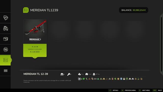Meridian TL 1239 Multifruits for Farming Simulator 25