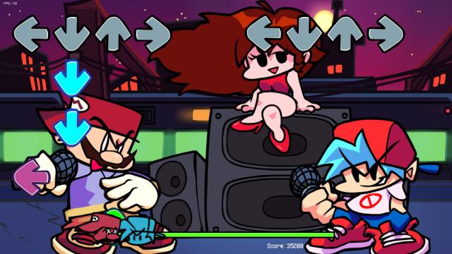 Против гангстера Марио / Vs. Gangsta Mario (New Song Update!) для Friday Night Funkin